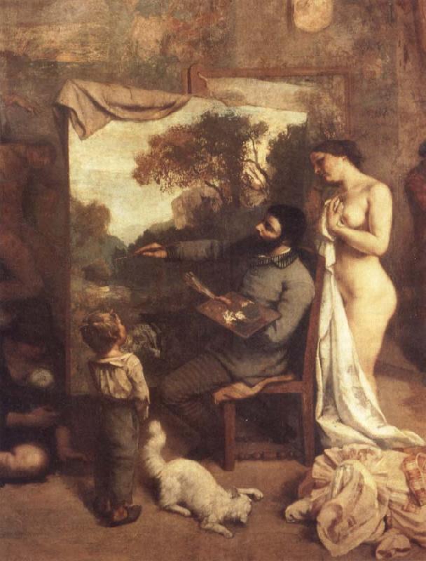 Gustave Courbet Das Atelier.Ausschnitt:Der Maler Germany oil painting art